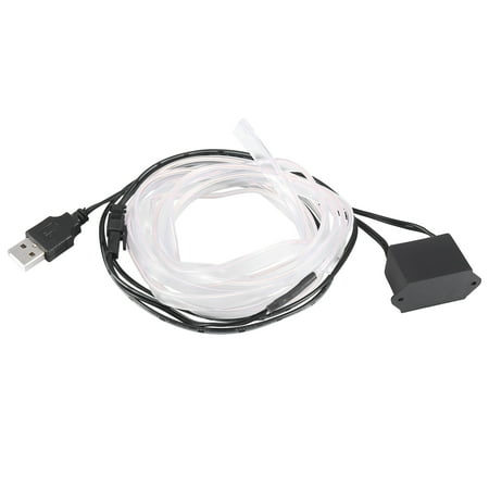 2 Meter/6ft USB Neon EL Wire String Strip White Cold Light Glow String Strip Set for Car price history on PriceWatchPro
