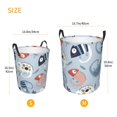 thumbnail image 3 of Sikiie Cute Chameleons On Blue Print Round Dirty Clothes Basket, Waterproof Standing Foldable Storage Basket, for Laundry Room, Bedroom, Bathroom Storage-Small, 3 of 6