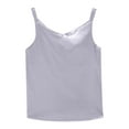 thumbnail image 4 of Kureaily Ladies' Fashionable Casual Solid Color Sleeveless Inner Design Base Shirt Top Vest Suspender Women's Tank Top, 4 of 4