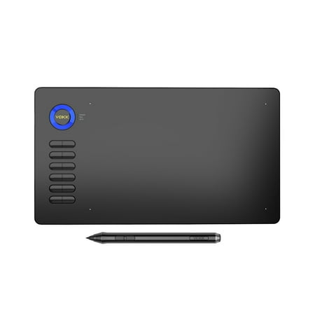 VEIKK Drawing Tablet A15 Graphic Tablet 10x6 inches Digital Drawing Tablet with 8192 Induction Levels 5080 Blue Button