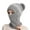 Grey, variant on Womans Winter Warm Neck Guard Head Guard Knitted Hat Scarf Mask In One Hairball Woolen Cap
