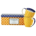 thumbnail image 1 of Set of 4 Geometric Mugs with Gift Box, Yellow, 1 of 1