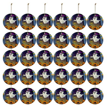 

LnjYIGJ Home Decor Halloween Pendant Pendant Decoration Halloween Wooden Hanging Tag Fall Decorations for Home