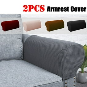 Stretch 2 Piece Furniture Armrest Covers Slipcovers Sofa Chair Arm