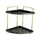 thumbnail image 4 of Organizador de baño de esquina Estante de maquillaje de baño de esquina Organizador de encimera Oro negro, 4 of 9