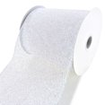 thumbnail image 1 of Christmas Glitzy Net Wired Ribbon, 4-Inch, 10-Yard (Iridecent White), 1 of 1