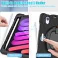 thumbnail image 6 of Case for iPad Mini 7th/6th Generation 8.3 inch 2024/2021, 360 Degree Rotating Hand Grip Shockproof Cover with Shoulder Strap, Black, 6 of 7