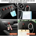 thumbnail image 4 of OTOSTAR 4 Pack Bling Crystal Car Mini Hook, Multifunctional Car Hanger Storage for Key, Earphone, Charging Cable, Purse, Universal Car Accessories (Red Crystal), 4 of 8
