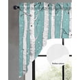 thumbnail image 3 of Aqua Tree Trunk Kitchen Swag Valances for Windows, Farmhouse Forest Snow Watercolor Swag Valances Curtains for Living Room, Rod Pocket Window Treatments for Bathroom, Bedroom, Cafe, 56"x36", 3 of 6