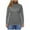Gray, variant on Plus Size High Neck Tops Womens Casual Solid Color Soft Cotton Basic Thermal Tee Shirts Long Sleeve (XL, Pink)