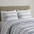 thumbnail image 5 of INK+IVY Full/Queen Rhea 3-Piece Cotton Jacquard Comforter Mini Set, Off-White/Navy, 5 of 5