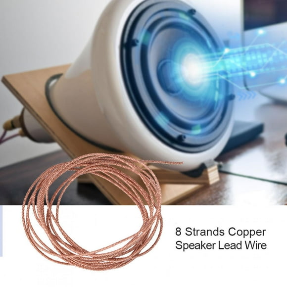 Speaker Repair Wire Copper Wire 2m Speaker Wire Subwoofer Woofer Wire Repair 8 Strands Braided Copper Wire