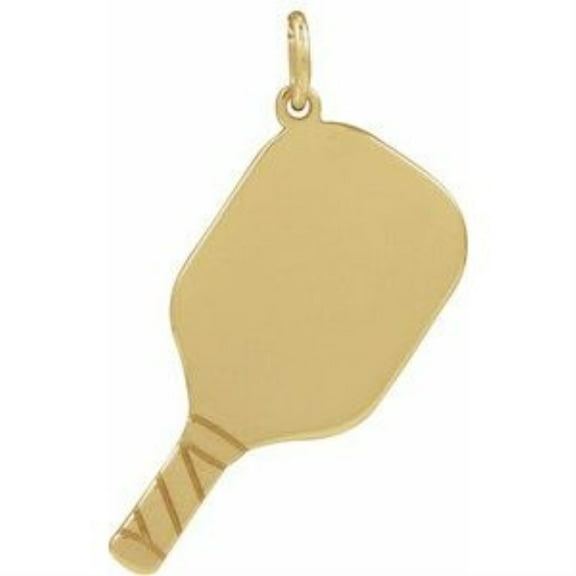 Auriga Fine Jewelry 14k Yellow Gold Pickleball Paddle Pendant for Women