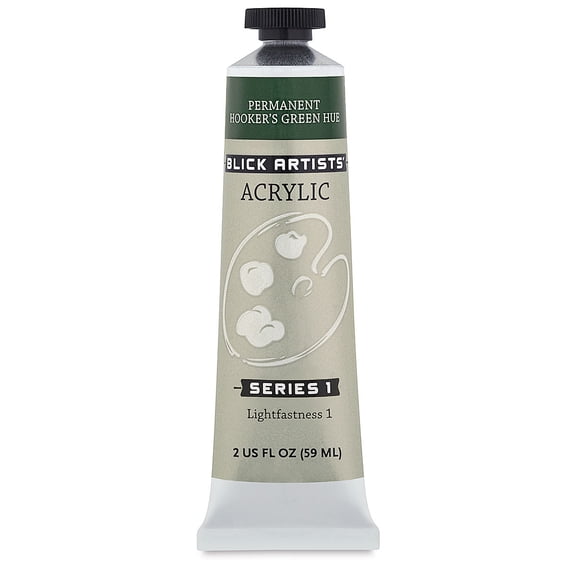Blick Artists' Acrylic - Permanent Hooker's Green Hue, 2 oz tube