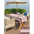 thumbnail image 5 of Outdoor Tablecloth with Umbrella Hole for Patio/Picnic/Party/Camping, Farmhouse Boho Waterproof Table Cloth Rectangle Table Cover Washable, Retro Ethnic Traditional Patterned (52"x 70"), 5 of 8