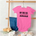 thumbnail image 4 of Big Sis Rocks Younger Little Sister Romper Boys or Girls Infant Baby Brisco Brands 18M, 4 of 6