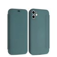 thumbnail image 3 of Funda de silicona líquida con tapa de cuero para iPhone 16 Pro Max 14 12 13 11 15 X XR XS Plus SE2022 Funda protectora de lentes con tapa tipo libro, 3 of 5