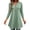 Mint Green, variant on Flowy Tunic Tops for Women Loose Fit Dressy Casual Fall Long Sleeve Button up V Neck Henley Shirts Trendy Solid Color Curvy Hem Pullover Blouse