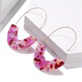 thumbnail image 4 of Sonducket 1 par de aretes en forma de U con estampado de leopardo, adornos elegantes para niñas adolescentes Ropa, zapatos y accesorios Miscelánea Púrpura claro Sonducket AP010170-06, 4 of 6