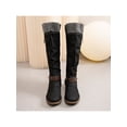 thumbnail image 4 of UKAP Women Winter Shoes Tall Riding Boots Knee High Boot Walking Fashion Black 6, 4 of 7