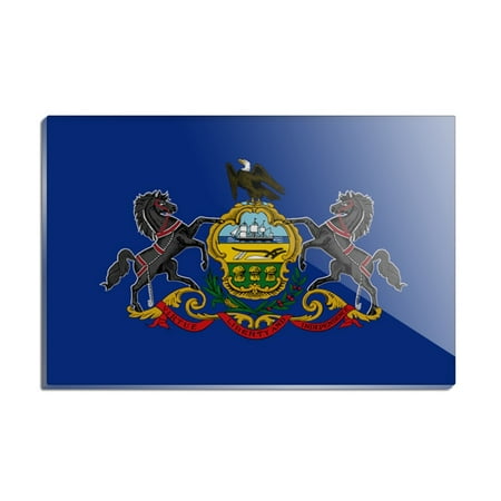 

Pennsylvania State Flag Rectangle Acrylic Fridge Refrigerator Magnet