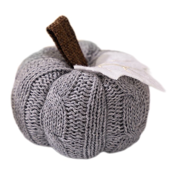 Figura Calabaza Decorativa Tejida WDOplteas Gris