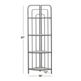 thumbnail image 4 of DecMode 18" x 51" Black Metal Indoor Outdoor Tall Folding 4 Shelves Bakers Rack, 1-Piece, 4 of 10