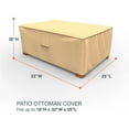 thumbnail image 4 of Budge Beige Sedona Waterproof Patio Ottoman Cover, 4 of 8