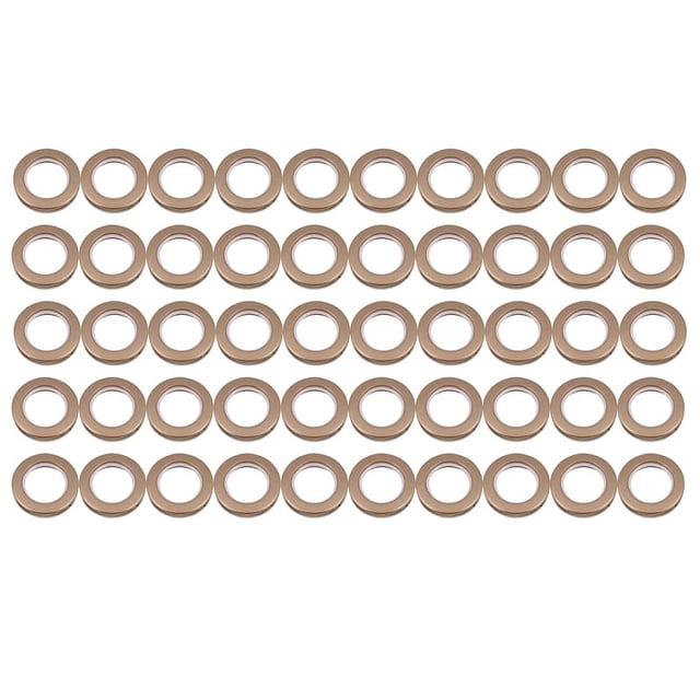 Paquete de 50 Arandelas de Cortina, DiáMetro Interior Anillos de Ojal para Cortina de 43 Mm Anillo Romano una Nanoescala de Bajo Ruido (Café)