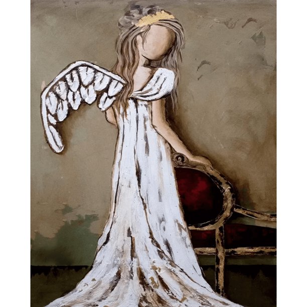 Ángel 40x50cm pintura al óleo por números pintura DIY Hugtrwg Para estrenar