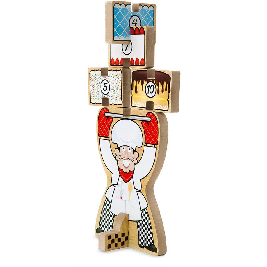 melissa and doug stacking wooden chunky puzzle