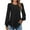 Black, variant on Timegard Womens Eyelet Tops Puff Long Sleeve Blouse Dressy Casual Round Neck Tunic Tops Fall Clothes