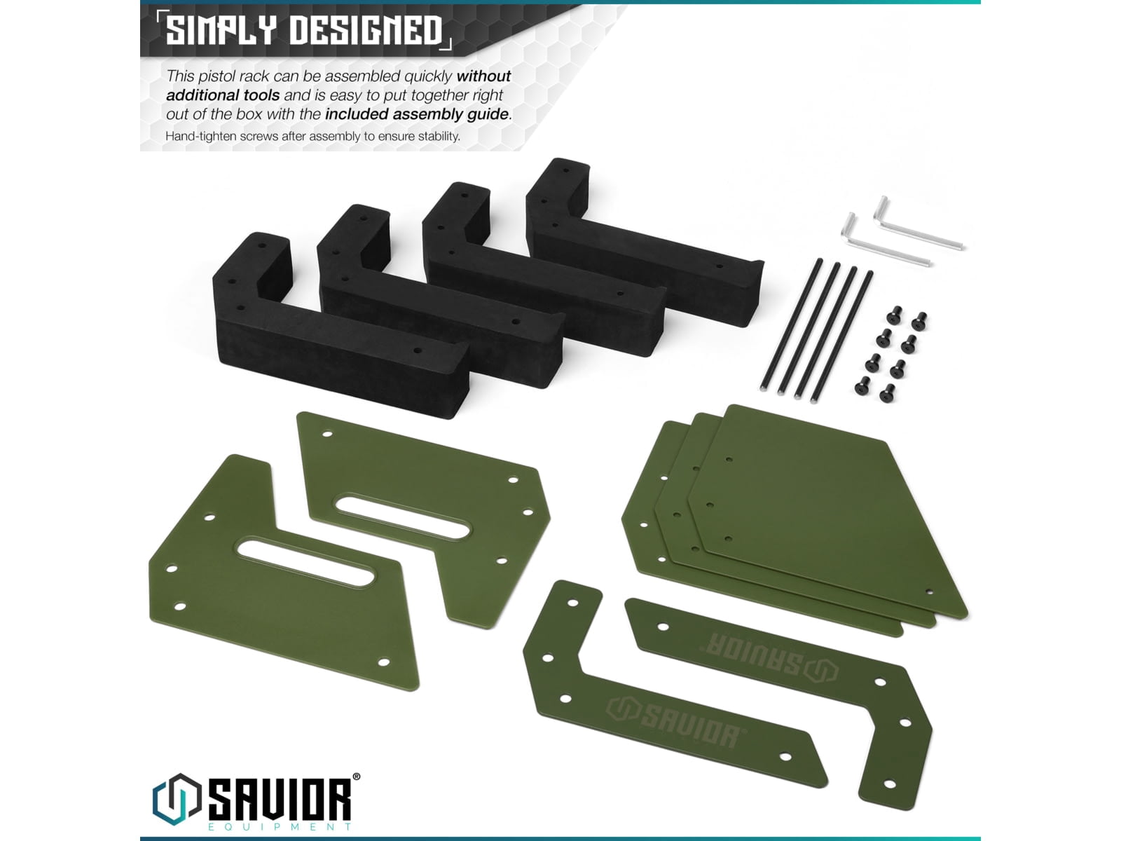 Savior Pistol Rack (4 Slots)(Green)