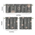 thumbnail image 6 of Kitchen Curtains 24 Inch Short - 3 Panel Set, Gothic Celestial Sun and Moon Print, Mystical Starry Night Astrology Aesthetic, Rod Pocket Window Curtain, Easy Wash, 6 of 6