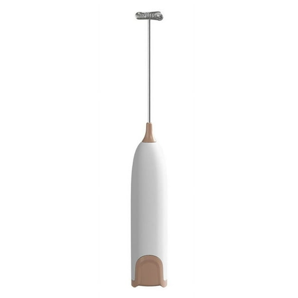 Espumador de leche de mano, funciona con pilas, eléctrico, portátil, mini mezclador, máquina de café de espuma para café con leche, capuchino, leche, espuma, batidor de acero inoxidable 304