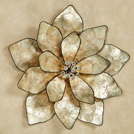 Eloquence Bloom Capiz Wall Art Cream
