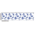 thumbnail image 3 of Ambesonne Floral Fabric by the Yard Upholstery, Blue Peonies Blossom Art, 1 Yard, Violet Blue White, 3 of 5