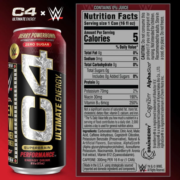 C4U WWE Berry 12pk - Fitness performance drinks - Walmart Business