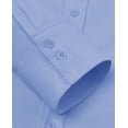 thumbnail image 7 of Siliteelon Womens TR Fabric Stretchy Knit Button Down Shirts Business Work Blouses Long Sleeve Collared Office Corset Tops, 7 of 7