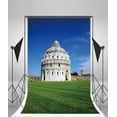 thumbnail image 3 of ABPHOTO 5x7ft Photography Backdrop Baptisterium in Pisa Landmark Sightseeing Tourist Attraction Aaptismal Font Church Photo Background Backdrops, 3 of 4