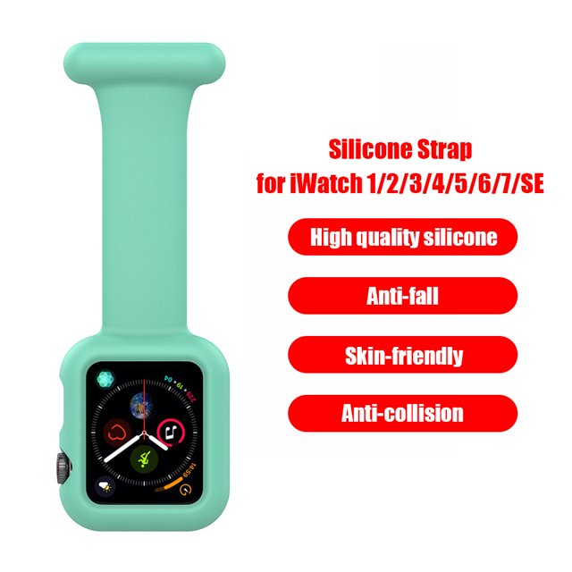 Correa de broche de silicona para Apple Watch pulsera de reloj