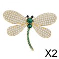 thumbnail image 1 of 2x Broche de Alfileres para Bufanda Yinane Decoración de Aleación Broches de Mariposa con Diamantes de Imitación 2 piezas, 1 of 8