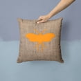 thumbnail image 2 of Carolines Treasures BB1058-BL-OR-PW1414 Moth Burlap and Orange   Canvas Fabric Decorative Pillow BB1058 14Hx14W, 2 of 4