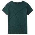 thumbnail image 4 of pstuiky Women'S Tops Casual Short Sleeve Solid Color Summer Tops Comfy Loose Fit Crew Neck Athletic Shirts Women'S Workout Tops, 4 of 9