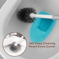 thumbnail image 4 of Toilet Plunger and Brush 2 in 1 Toilet Bowl Brush Plunger Set with Holder Bathroom Cleaning Tools Combo with Caddy Stand Nylon Bristles Shatter-Resistant Plastic White, 4 of 4