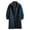 Blue, variant on Long Trench Coat for Men Fall Winter Warm Thicken Denim Parka Plus Size Turn Down Collar Lined Jacket Overcoat Outerwear XL