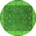thumbnail image 1 of Ahgly Company Indoor Round Oriental Green Traditional Area Rugs, 3' Round, 1 of 4