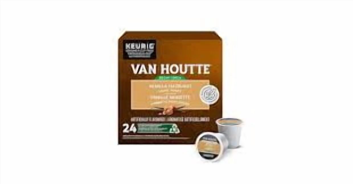 Van Houtte Decaffeinated Vanilla Hazelnut Coffee Pods Keurig K-Cup Medium Roast 96 Count