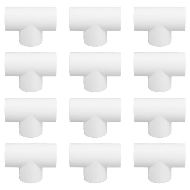 12 conectores de tubería de PVC tipo T para manguera de agua, divisor rápido de manguera de jardín, conectores de manguera de plástico (20 mm de diámetro)
