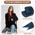 thumbnail image 3 of Uxcell Stylish Ribbon Scarf, Solid Color Skinny Scarf Pure Long Neckerchief Silk Belts Sash Navy Blue, 3 of 7